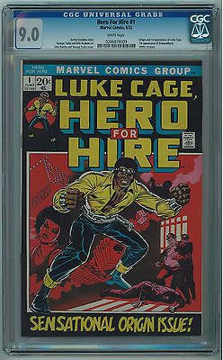 HERO FOR HIRE 1 CGC 90 1ST LUKE CAGE HIGH GRADE WHITE PAGES BRONZE AGE
