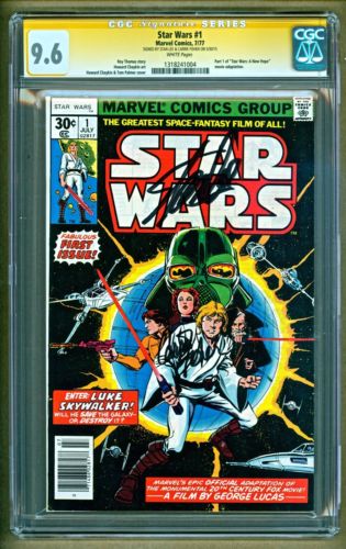 Star Wars 1 1977 Marvel SIGNED Carrie Fisher  Stan Lee SS CGC 96 NO RESERVE