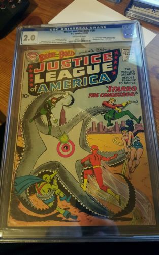 BRAVE AND THE BOLD 28 CGC 20 1ST APP JUSTICE LEAGUE OF AMERICA