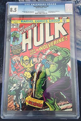 INCREDIBLE HULK 181 CGC 85 offwhitewhite CANADA SELLER