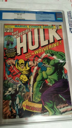 The incredible hulk 181 cgc 80 vf 1st full Wolverine Mutant xmen wendigo