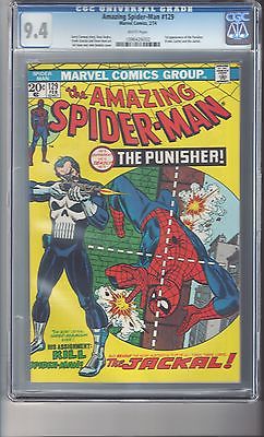 Amazing SpiderMan 129 CGC 94 White Pages 1st Punisher Appearance  