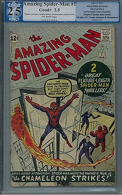 Amazing Spiderman 1 1963 OW Pages PGX like CGC UNRESTORED 25 Fantasy 15