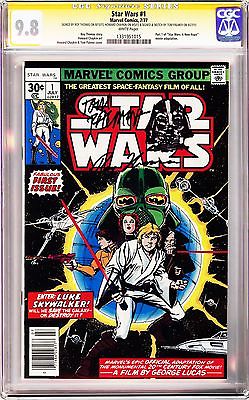 STAR WARS 1 1977 CGC 98 WP SS Signed Roy Thomas Tom PalmerSketch Chaykin