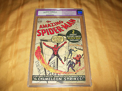 Amazing SpiderMan  1 Comic CGC Graded 75 VF  1963 High Grade Key Spiderman