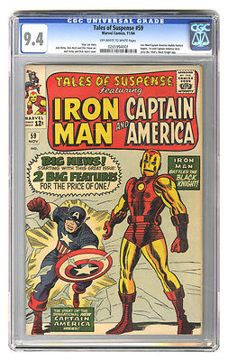 Tales of suspense 59 CGC 94 OW to WP Captain America Iron Man 