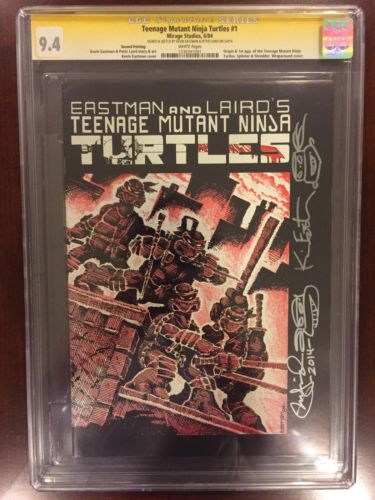 Teenage Mutant Ninja Turtles 1 CGC SS 94 TMNT 2rd Printing White Pages