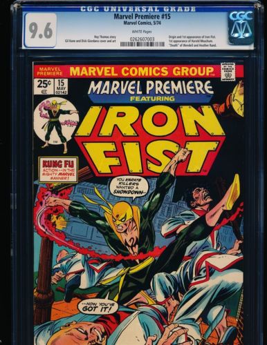Marvel Premiere  15  1st Iron Fist CGC 96 WHITE Pgs