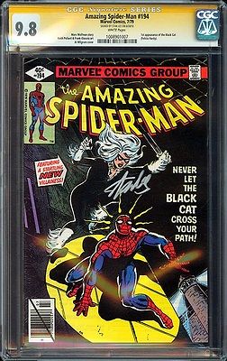 Amazing SpiderMan 194 1979 CGC 98 WHITE pages  Signed by STAN LEE
