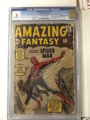 AMAZING FANTASY 15 First Appearance Of SpiderMan CGC Grade 5