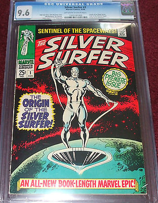 Silver Surfer 1 CGC 96 NM Key book Offwhite to white pages 2nd Highest 