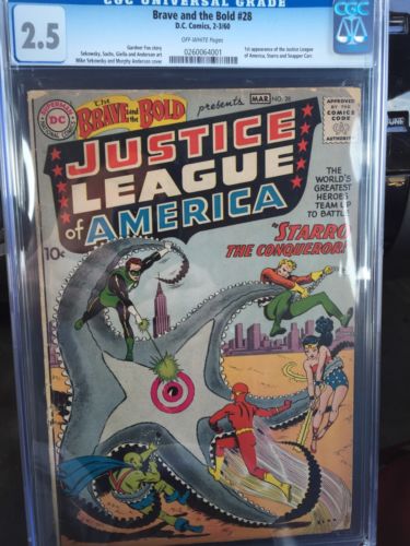 Brave And The Bold 28 CGC 25 1st App Justice League Of America