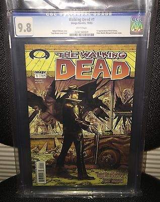 The Walking Dead 1 first print Oct 2003 Image Comics CGC graded NMMT 98