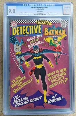 DETECTIVE COMICS 359 CGC 90  WHITE PAGES  1ST BATGIRL VF MINT  BLUE LABEL