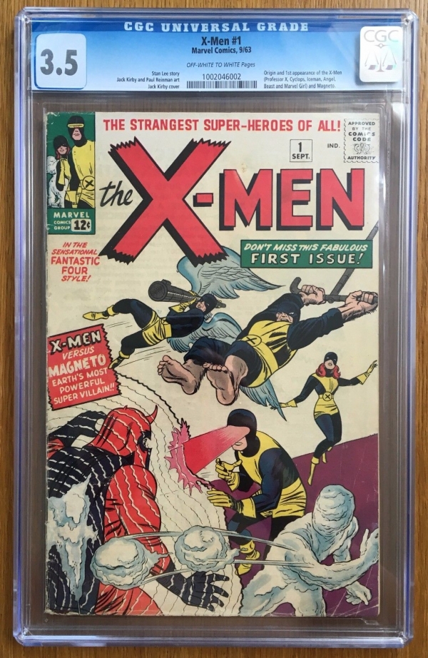 XMen 1 CGC 35 1963 OWW Pgs Marvel Mega Key  Awesome Colors