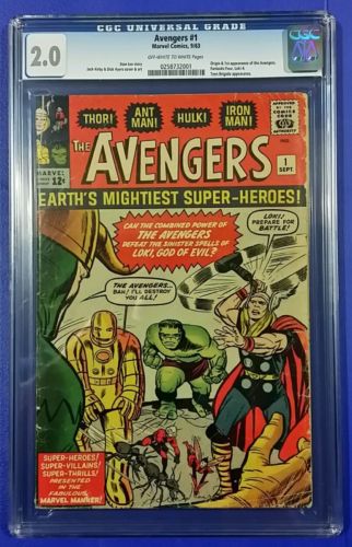Avengers 1   CGC 20  Marvel 1963  1st Avengers  OWW Pages Key Issue