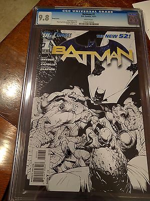 BATMAN 1 CGC 98 Scott Snyder Greg Capullo 1200 Sketch Variant 2011 New 52