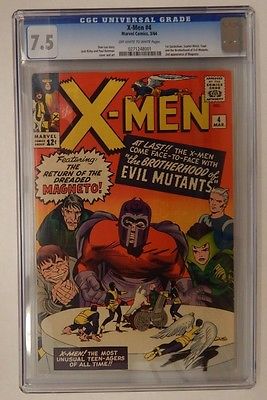 Marvel XMEN 4 CGC Graded 75  1964 Vintage Comic