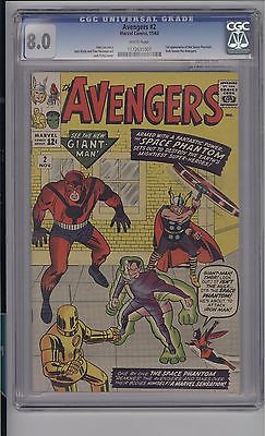 AVENGERS  2  CGC  80  VF  WHITE PAGES   CHECK IT OUT
