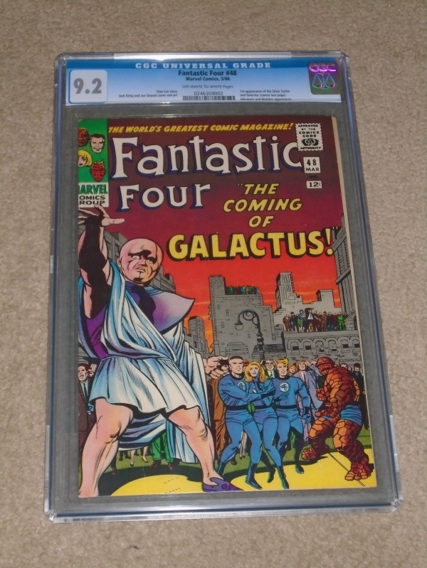 MARVEL FANTASTIC FOUR 48 CGC 92 OWW Super Key 1st Silver Surfer  Galactus