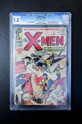 XMEN 1 1st print 1st appearance of many superheroes 1963 Marvel CGC 15