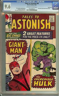 TALES TO ASTONISH 60 CGC 96 OWWH PAGES PACIFIC COAST PEDIGREEGIANTMANHULK