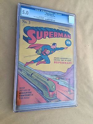 SUPERMAN 3 DC Comics WINTER 1940 CGC 50  