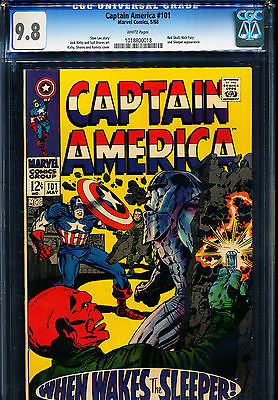CAPTAIN AMERICA 101 CGC 98 Kirby cover  art White Pages HIGHEST GRADED