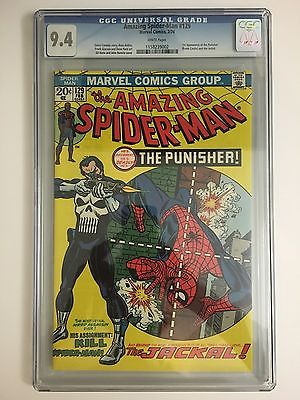 Amazing SpiderMan 129  CGC 94  WHITE PAGES  1st App of The Punisher ASM NM