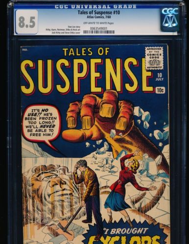 Tales Of Suspense  10  KirbyDitko cover  art CGC 85 OWWHITE Pgs