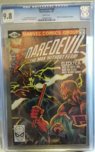 DAREDEVIL  168 CGC 98 WHITE PAGES FIRST APPEARANCE ELEKTRA 