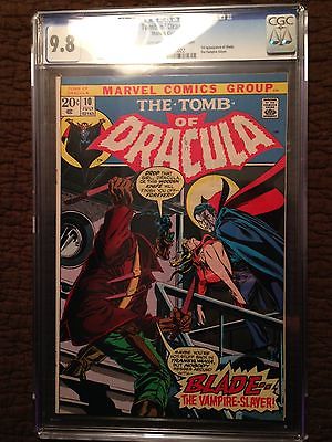 Tomb of Dracula 10 CGC 98 1973  OffWhite to White Pages  1ST BLADE