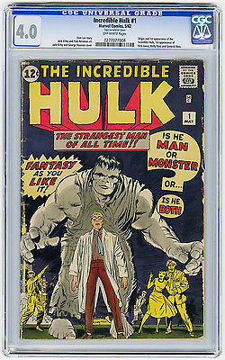 Incredible Hulk 1 CGC 40 OW MEGA KEY 1st app  Origin Kirby Lee Marvel Silver