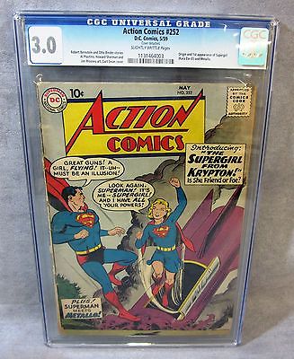 ACTION COMICS 252 Supergirl  Metallo 1st app CGC 30 GDVG DC Comics 1959