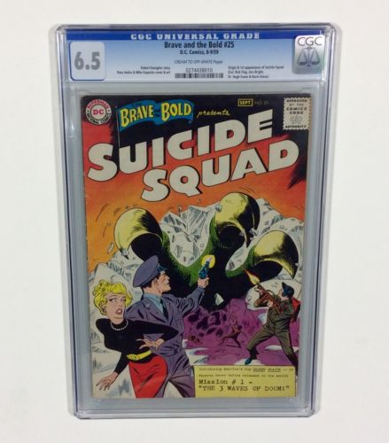 Brave And The Bold 25 KEY CGC 65 1st Suicide Squad  Origin Aug1959 DC