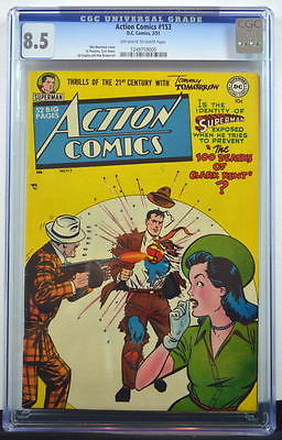 ACTION COMICS 153 CGC 85 Superman 1951 2nd Highest Graded Copy