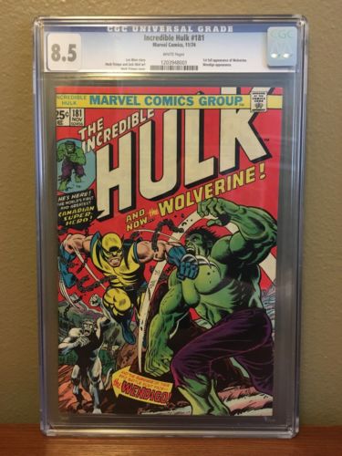 Incredible Hulk 181 CGC 85 W 1st Full appearance of Wolverine Wendigo