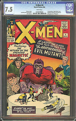 XMen Uncanny 4 CGC 75 First Quicksilver Scarlet Witch  Xmen Magneto Avenger