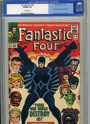 FANTASTIC FOUR 46 CGC 90 VFNM OWW PAGES  BLACK BOLT COVER INHUMANS