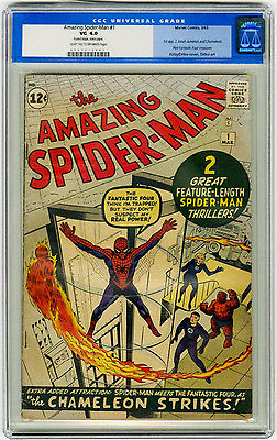 Amazing SpiderMan 1 CGC 40 Early Marvel Silver Age Comics PREMIERE Issue