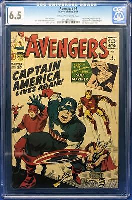 Avengers 4 CGC 65 1st appearance of Silver Age Captain America