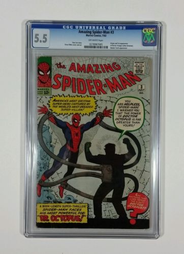 Amazing SpiderMan 3 KEY CGC 55 1st Doctor Octopus Jul1963 Marvel Comics