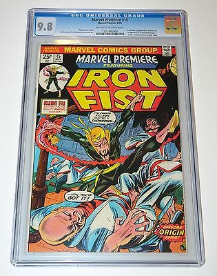 MARVEL PREMIERE 15 CGC 98 Iron Fist 1st App HIGHEST GRADED 1974