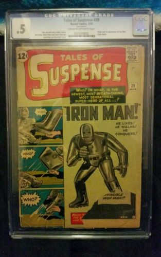 TALES OF SUSPENSE 39 CGC 5 FIRST IRON MAN MARVEL COMICS SILVER AGE 1963 