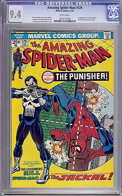 AMAZING SPIDERMAN 129 CGC 94  White Pages  1st PUNISHER  NO RESERVE