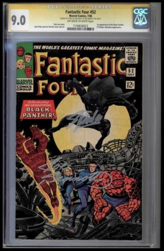 FANTASTIC FOUR 52 CGC 90 SS 2X39S STAN LEESINNOT 1ST BLACK PANTHER 1150636