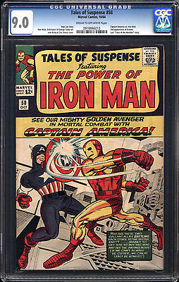Tales of Suspense 58 CGC 90 VFNM Marvel Iron Man vs Captain America 2nd Kraven
