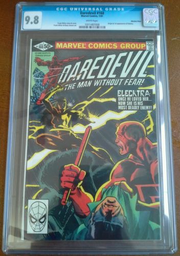 DAREDEVIL 168 CGC 98 WHITE PAGES ORIGIN  FIRST APPEARANCE ELEKTRA