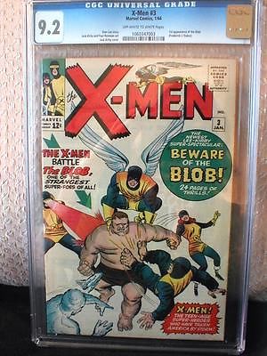 XMEN 3 CGC 92 OWWHITE PAGES BEAUTY NO DATE MARKS GREAT CENTERING 1ST BLOB
