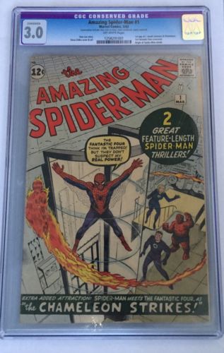 Amazing SpiderMan 1 1963 Stan Lee Steve Ditko CGC 30 Conserved